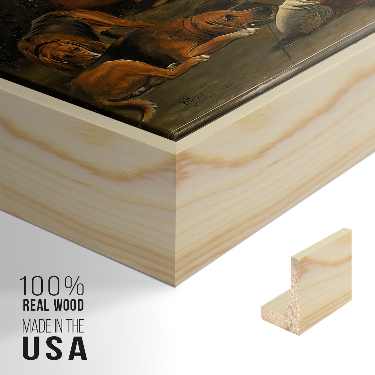 The Flight of Madeline and Porphyro, 1848 - Floater Framed Canvas Print