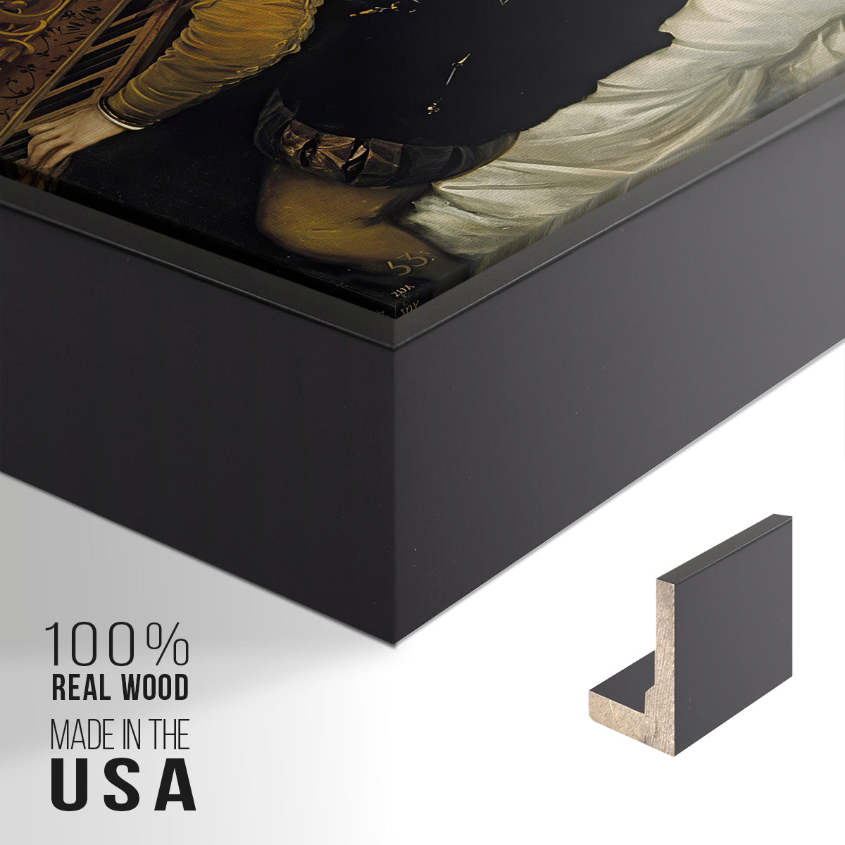 Venus with an Organist and Cupid, c. 1555 - Floater Framed Canvas Print