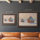 Impressionist winter haystack scene by Claude Monet in an ornate bronzed mahogany wood frame shown in multiple size options.