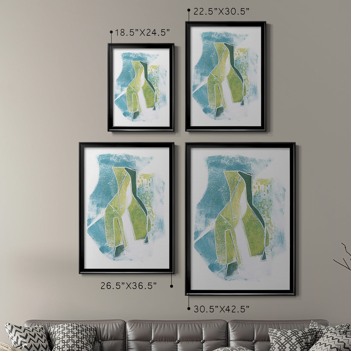Jubilee Jugs III - Modern Framed Canvas Print