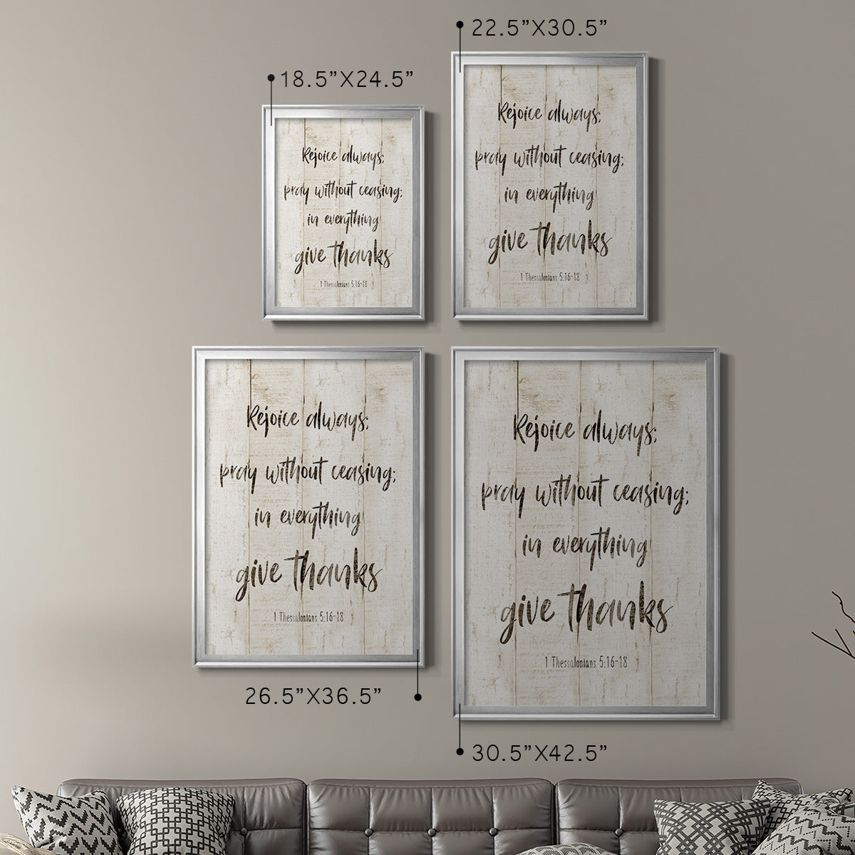 Rejoice Always - Modern Framed Canvas Print