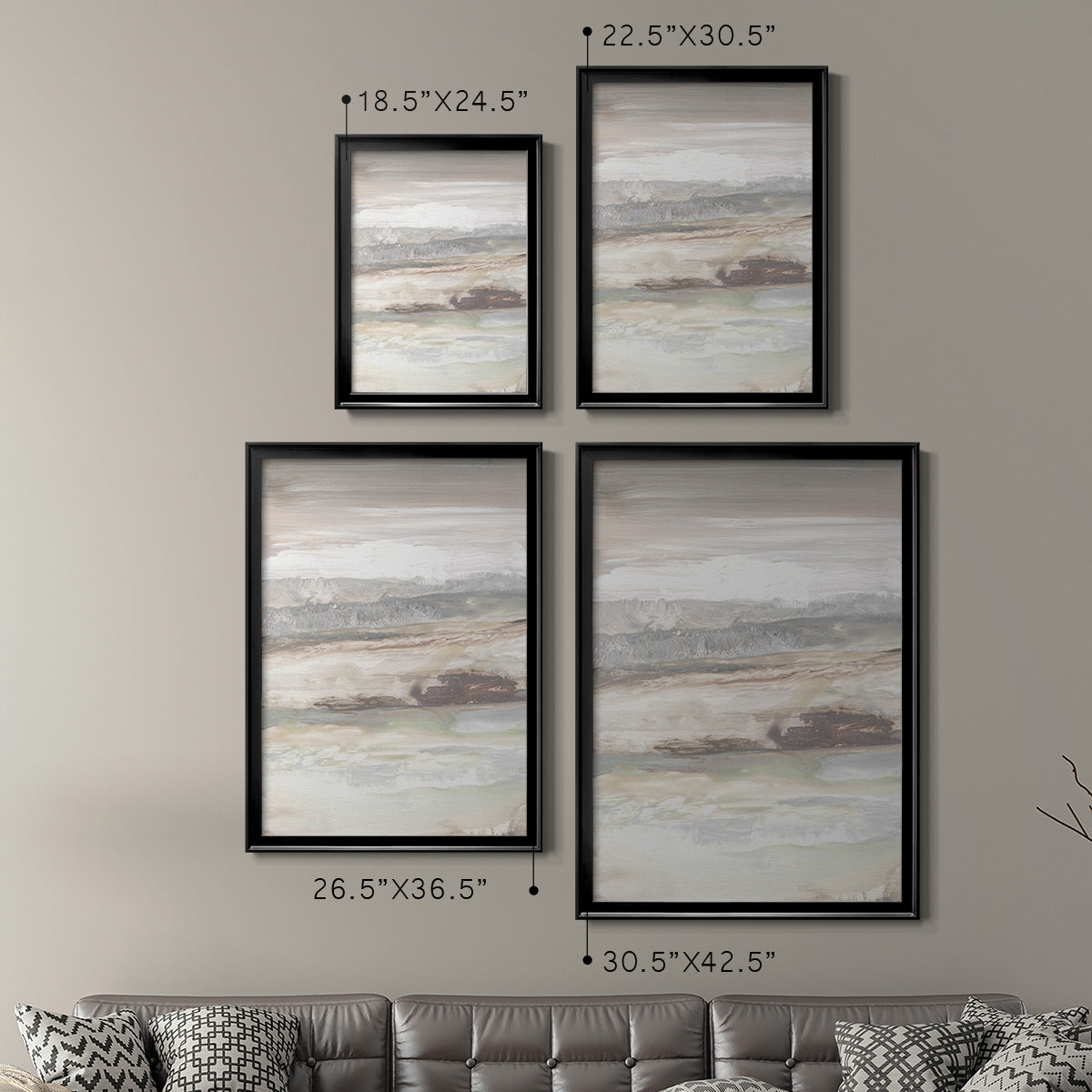 Neautral September Sky - Modern Framed Canvas Print