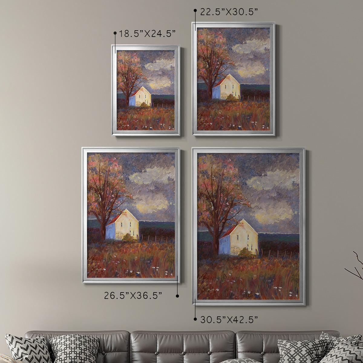 September - Modern Framed Canvas Print