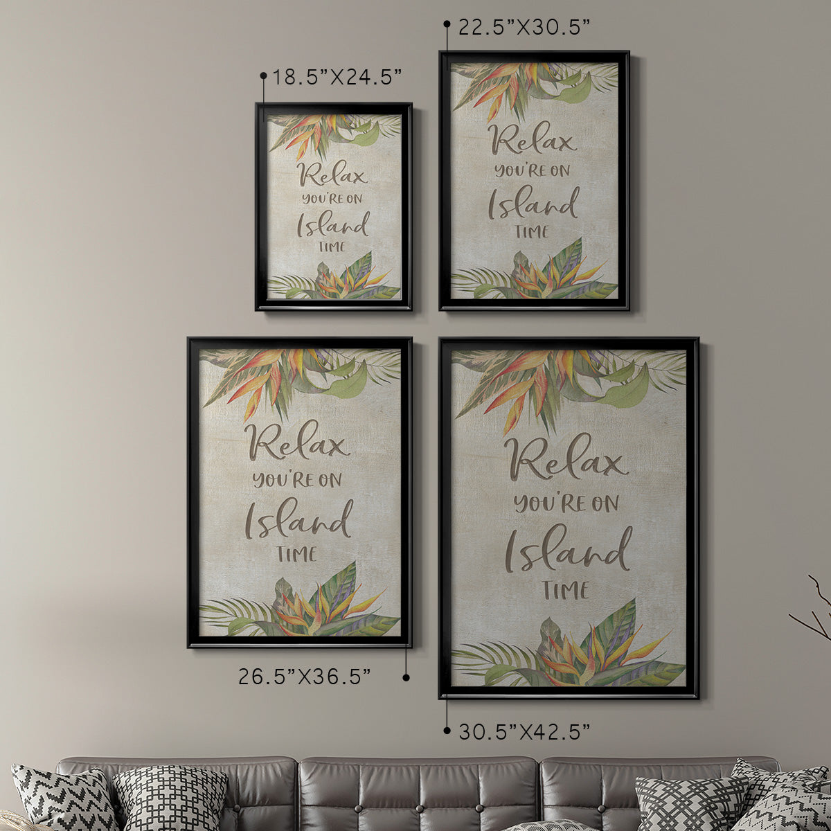 You're On Island Time - Modern Framed Canvas Print