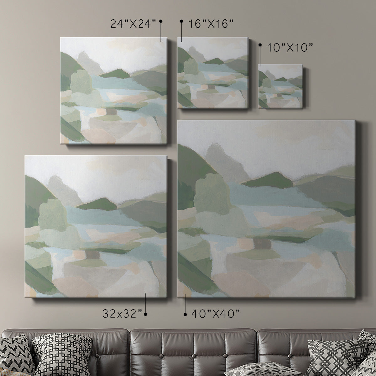 Tonal Vista I - Canvas Art Print