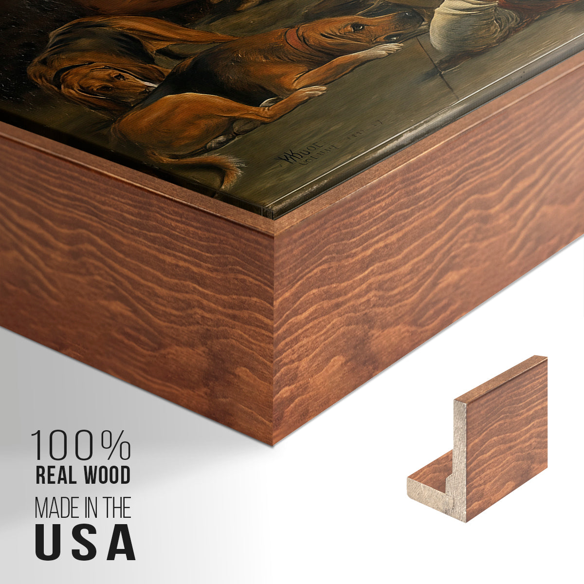 The Flight of Madeline and Porphyro, 1848 - Floater Framed Canvas Print