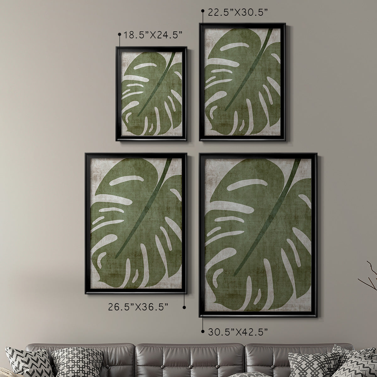 Island Greenery II - Modern Framed Canvas Print