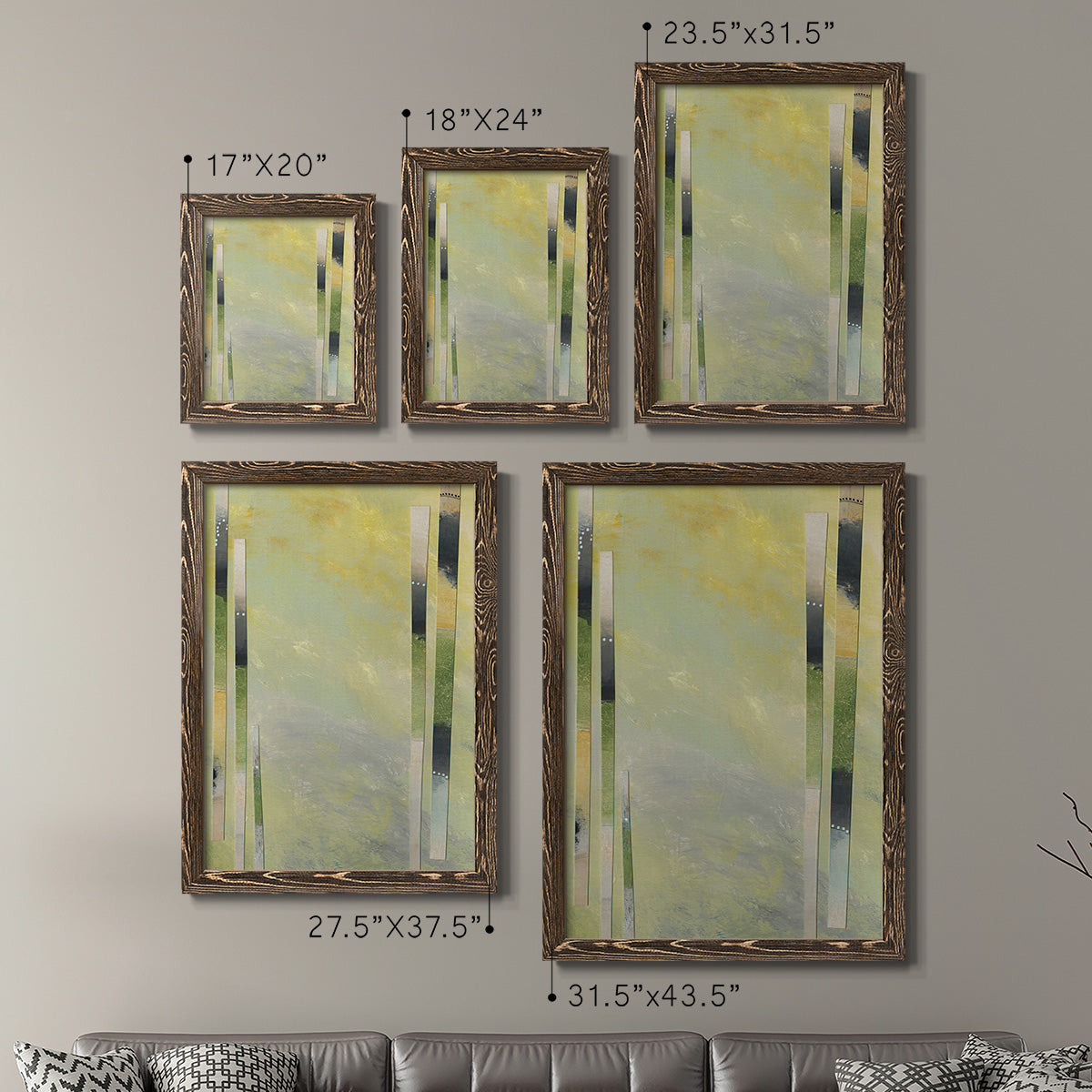 Neutral Assemblage III - Premium Framed Canvas 2 Piece Set - Ready to Hang