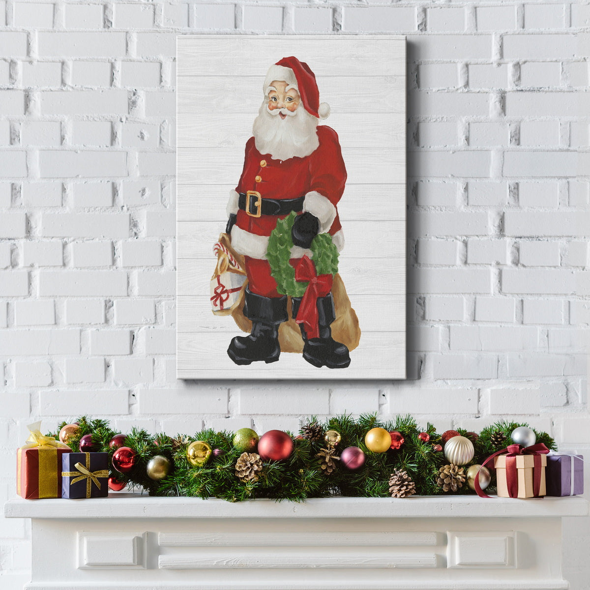 Nostalgic Santa I Premium Gallery Wrapped Canvas - Ready to Hang