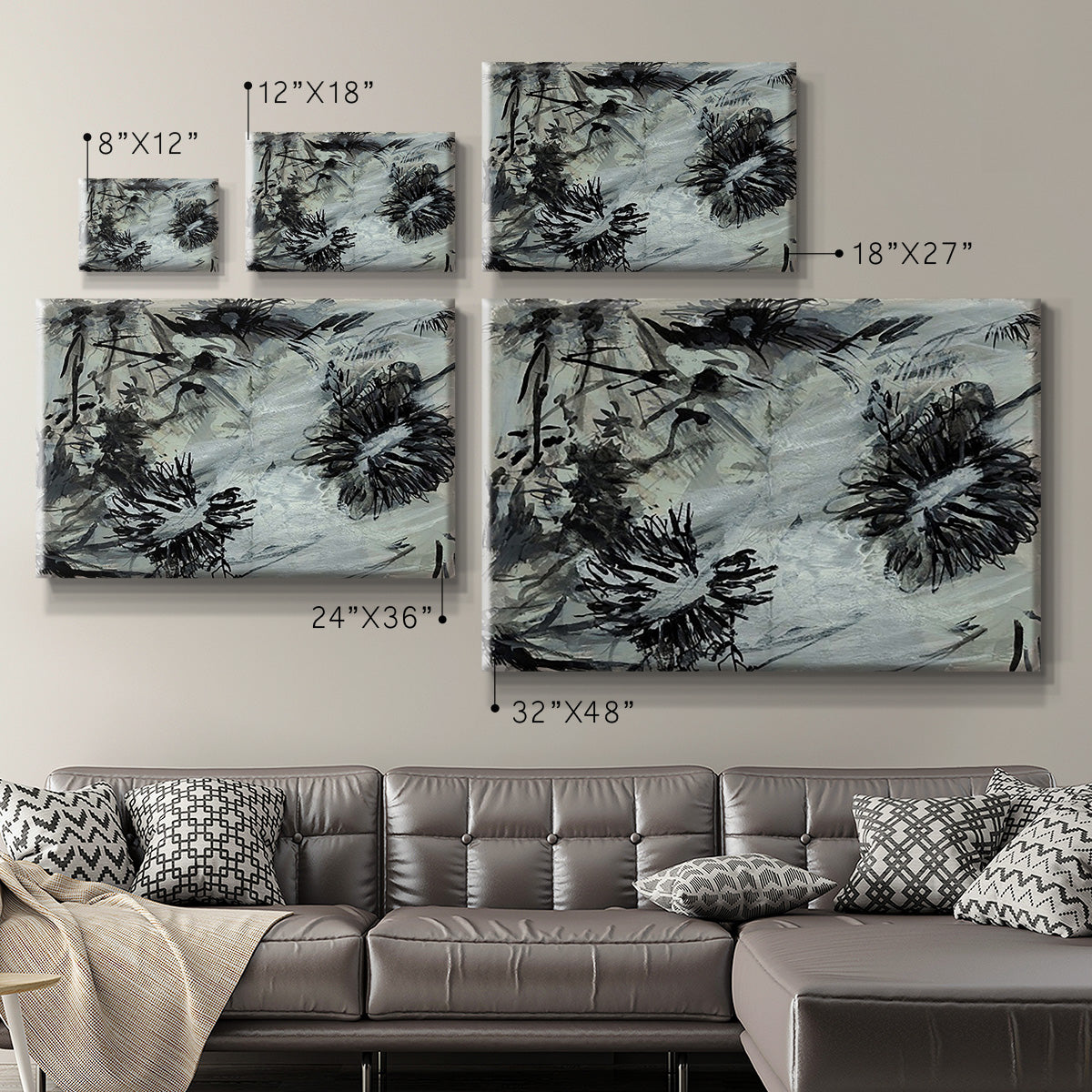 Black & White Chinois I Premium Gallery Wrapped Canvas - Ready to Hang