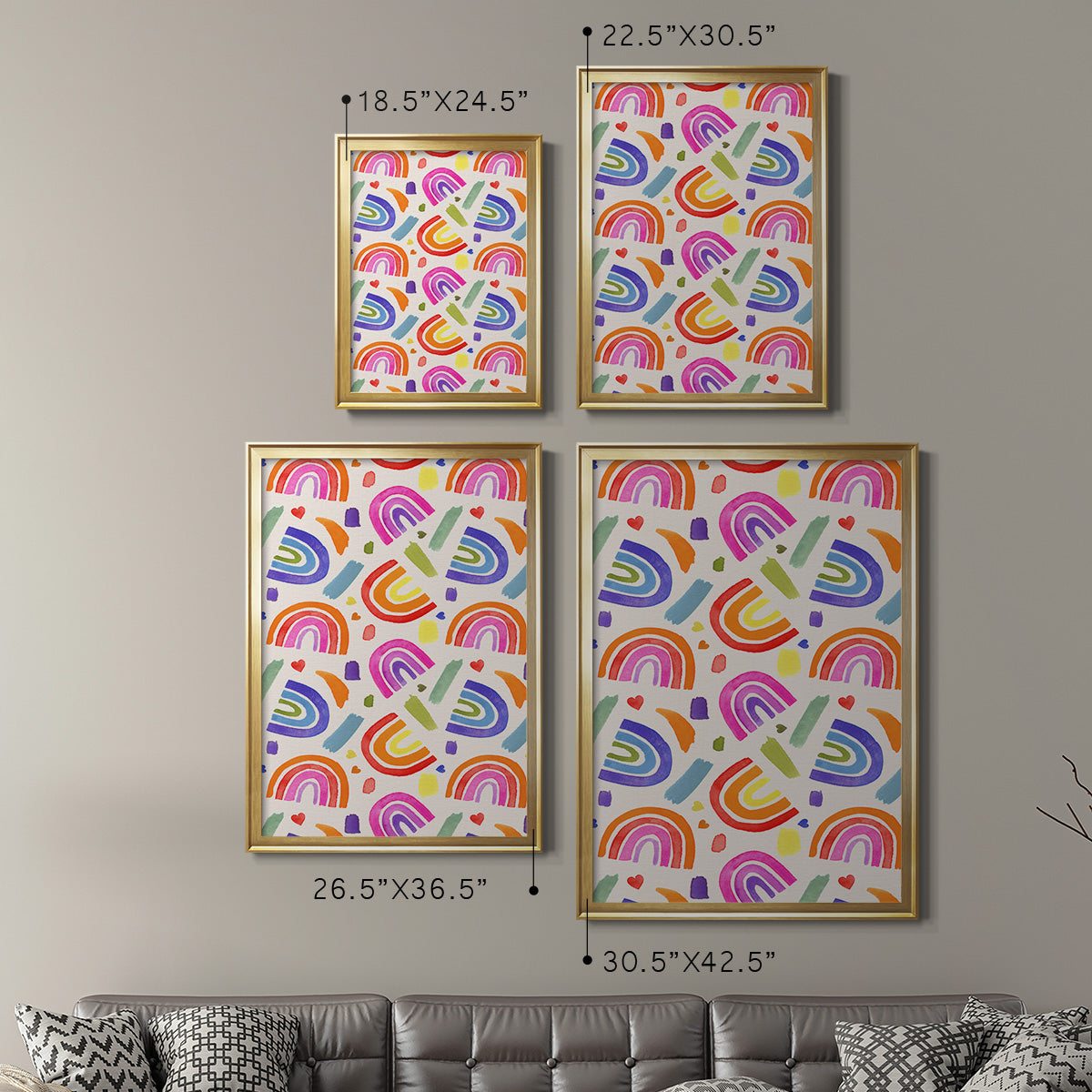 Love Loudly Collection E - Modern Framed Canvas Print
