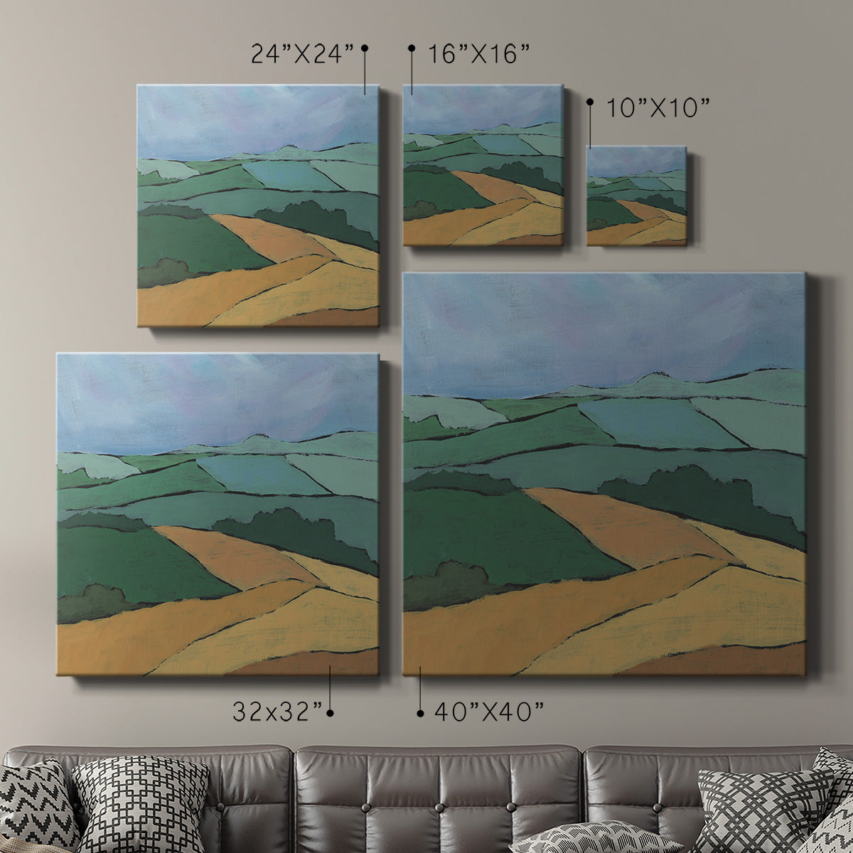 Blocked Topography II-Premium Gallery Wrapped Canvas - Ready to Hang