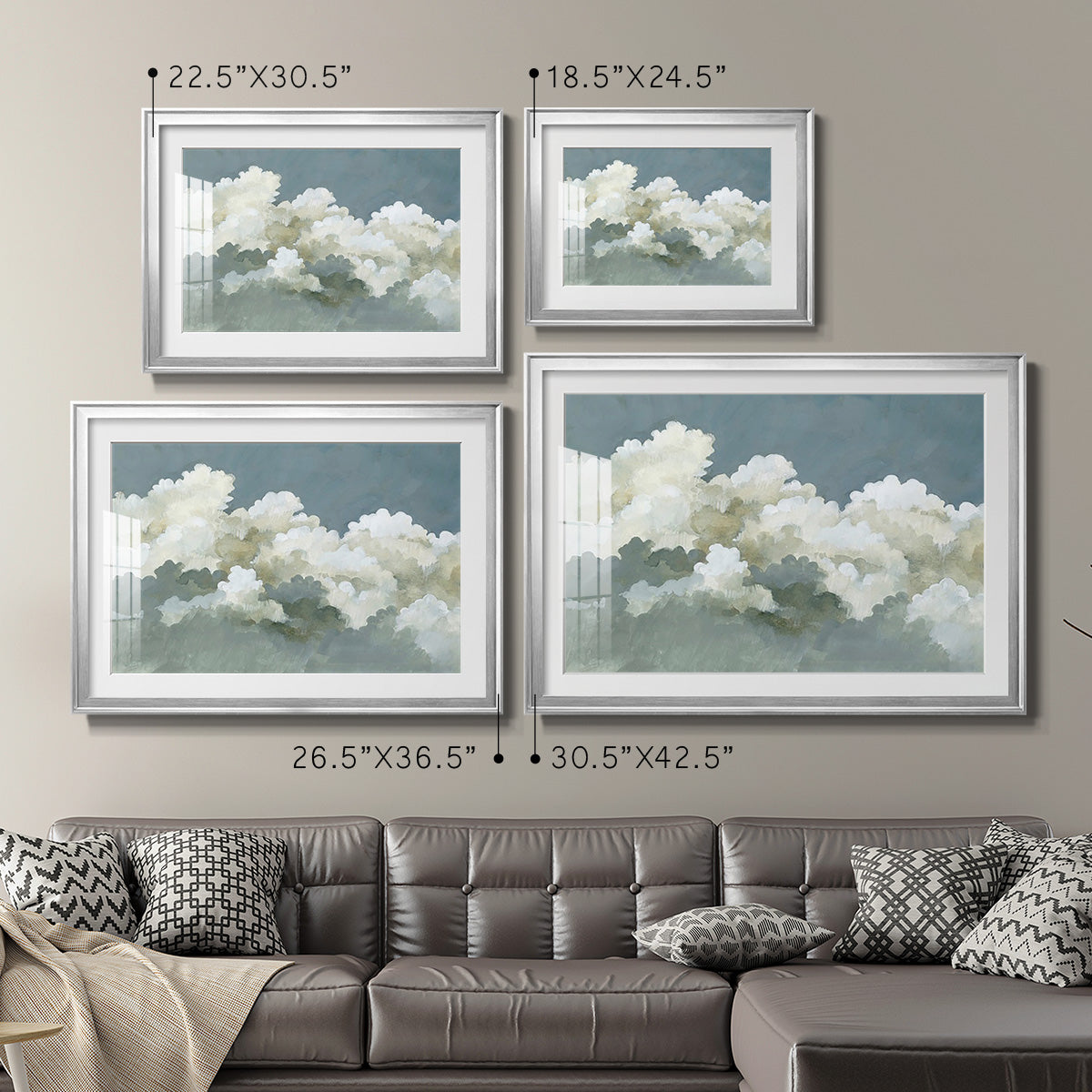 Big Clouds III - Modern Framed Art Print