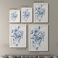 Inky Chickory Botanical I - Barnwood Framed Canvas Set