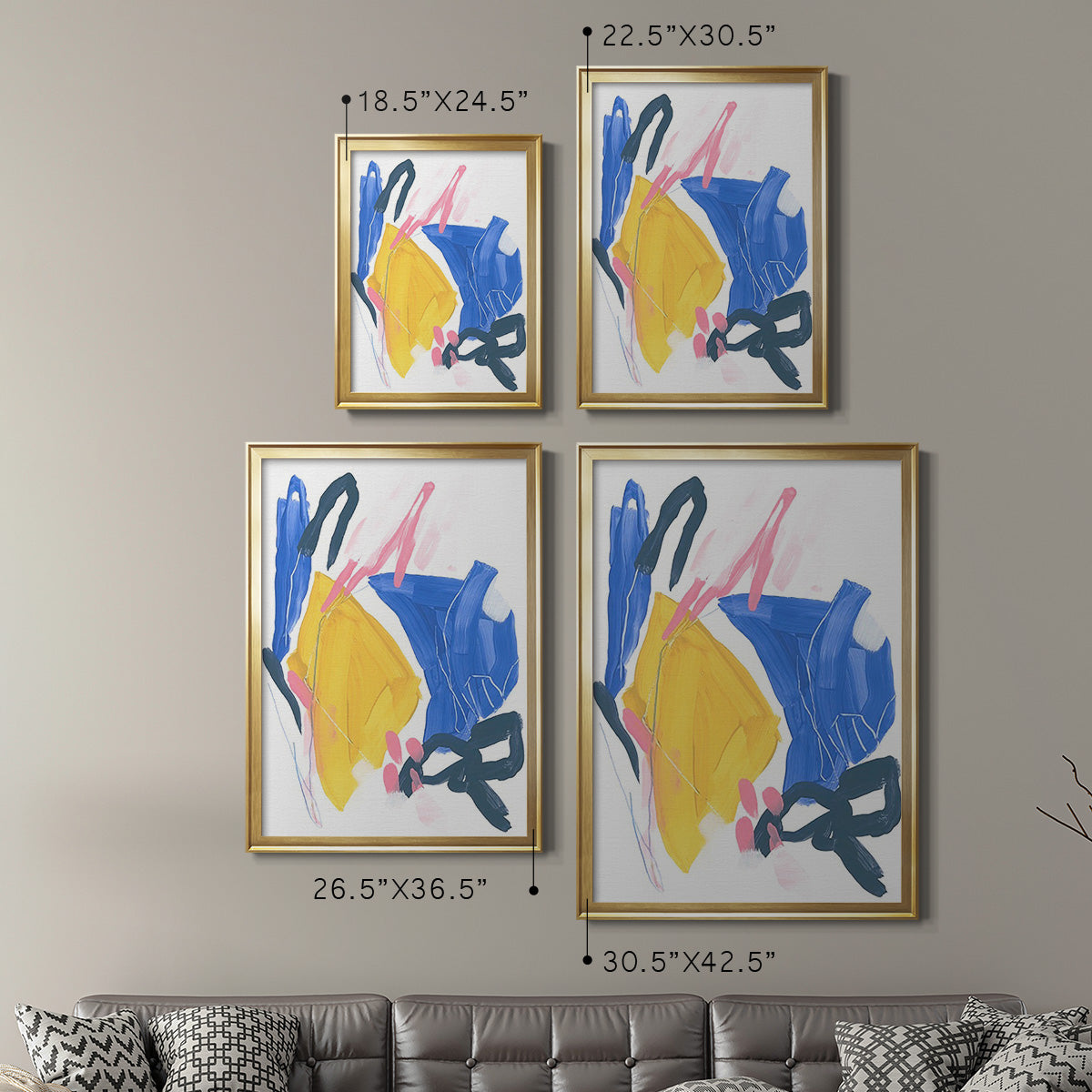 Feedback Loop I - Modern Framed Canvas Print