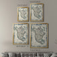 Bordered Map of North America - Modern Framed Canvas Print