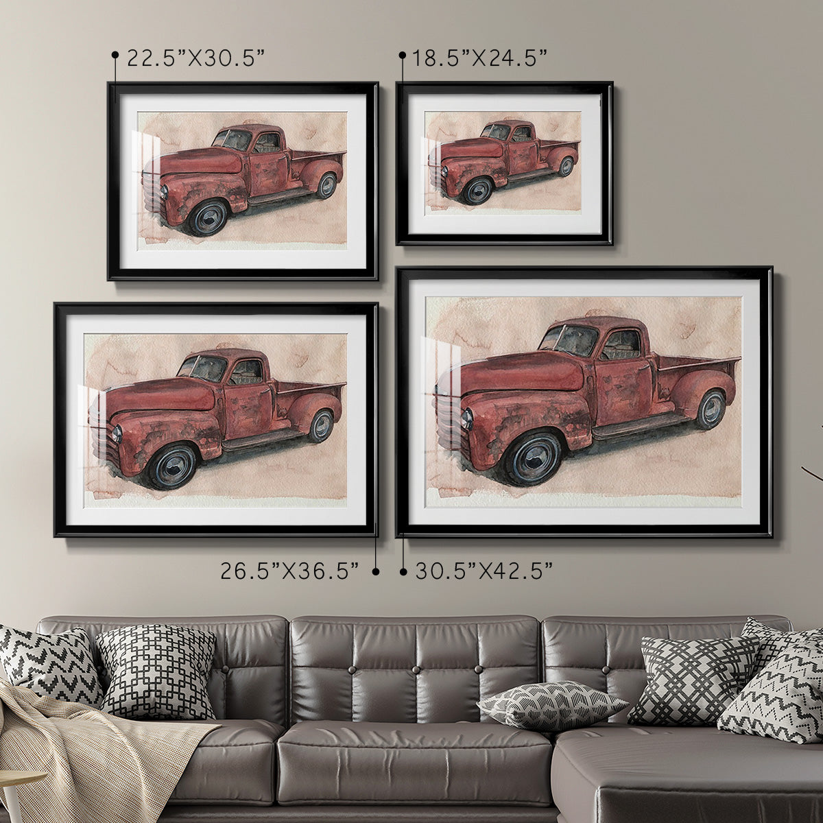 Antique Pickup I Premium Framed Print - Ready to Hang