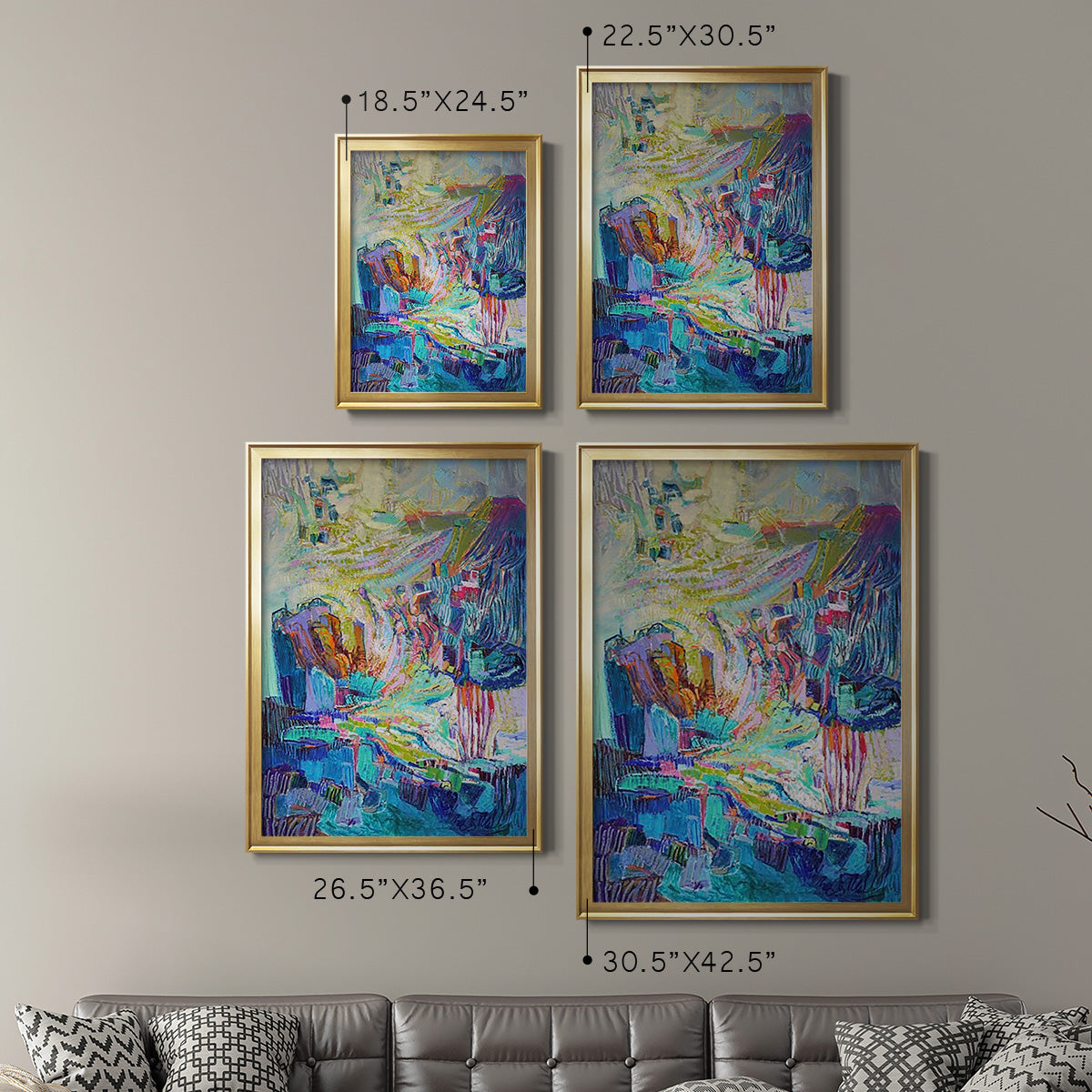 Gathering up the Goddess I - Modern Framed Canvas Print