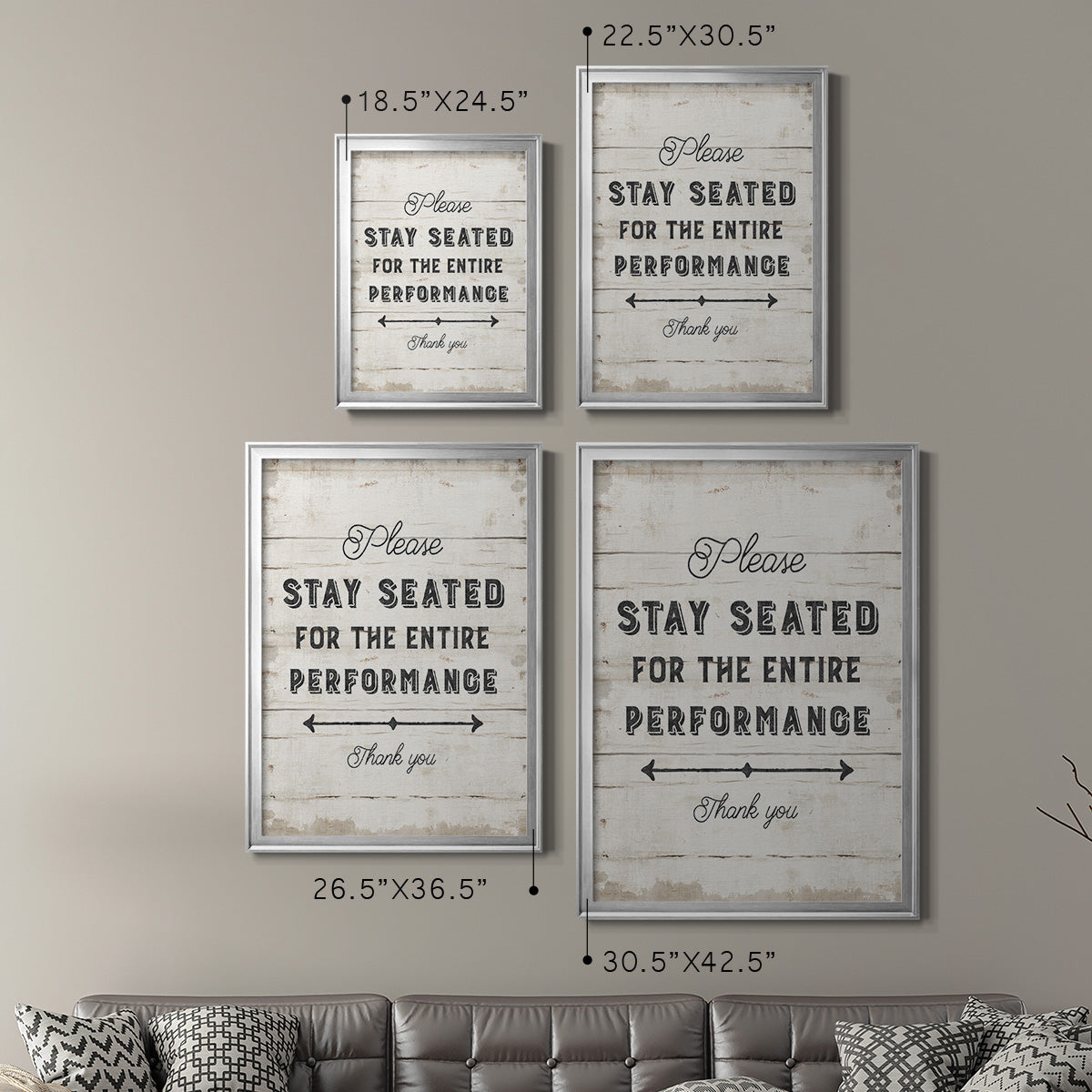 Please Stay Seated - Modern Framed Canvas Print