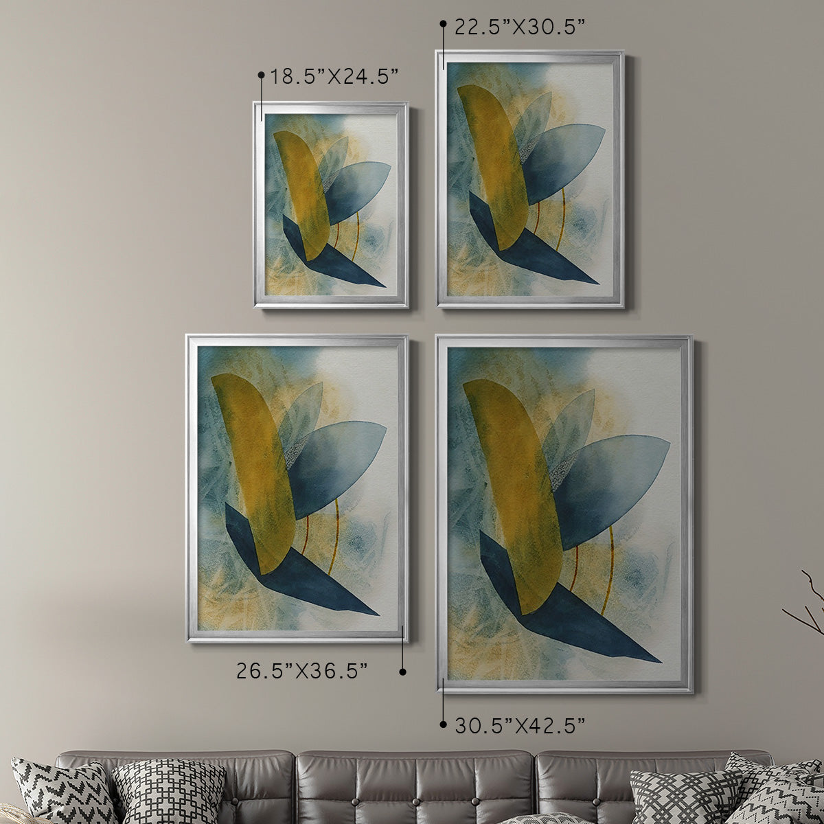 Solar Shapes I - Modern Framed Canvas Print