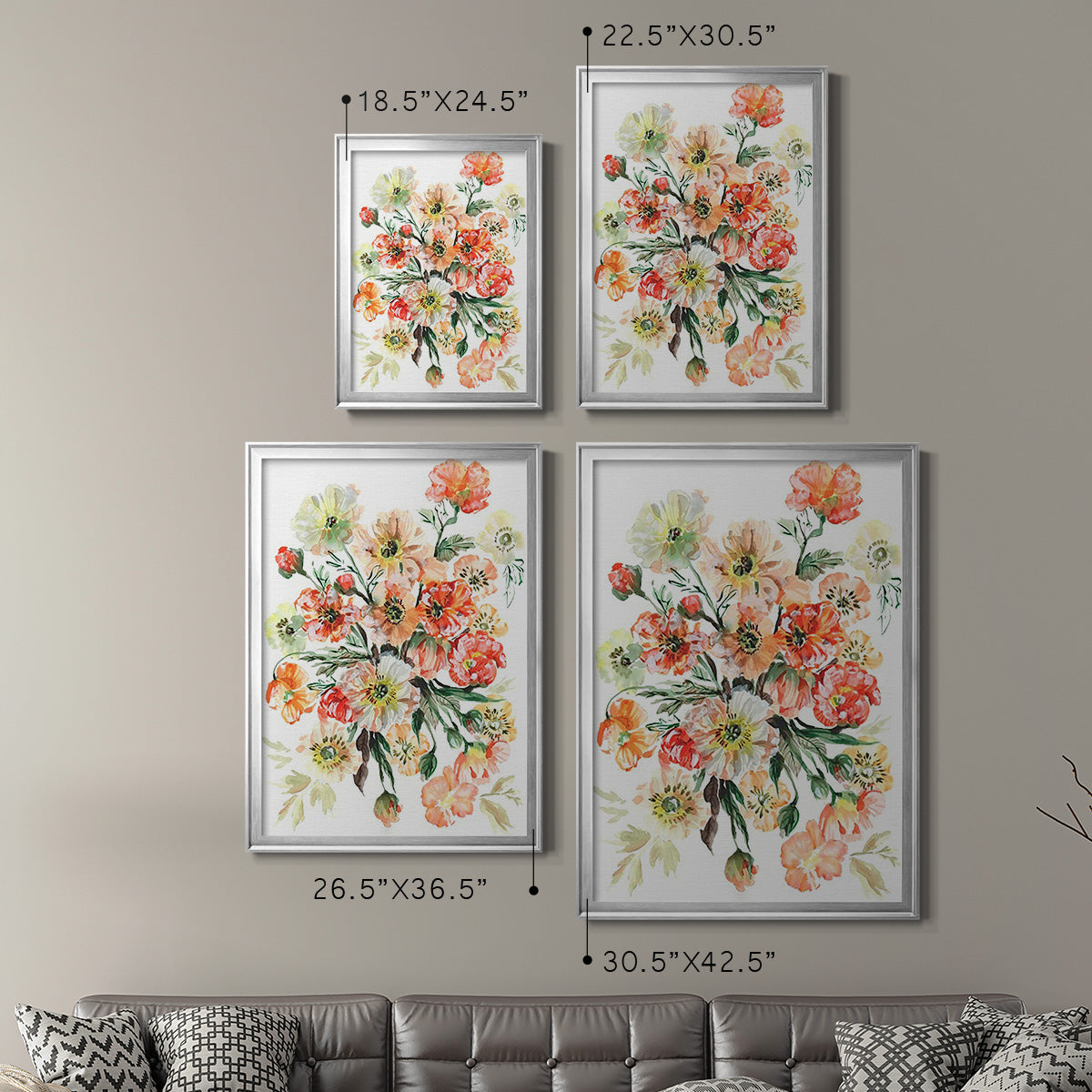 Icelandic Poppies I - Modern Framed Canvas Print