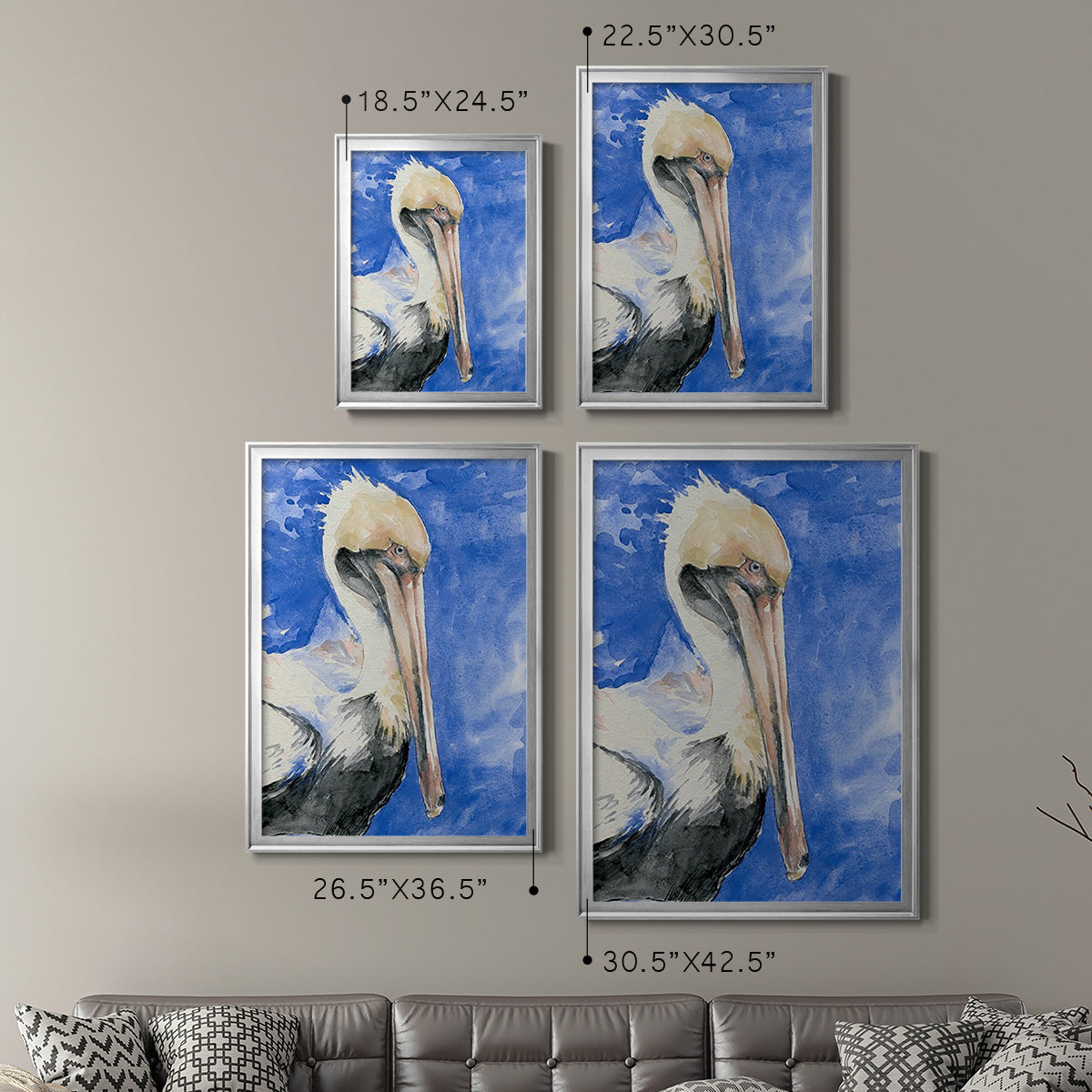 Pelican Pool I - Modern Framed Canvas Print