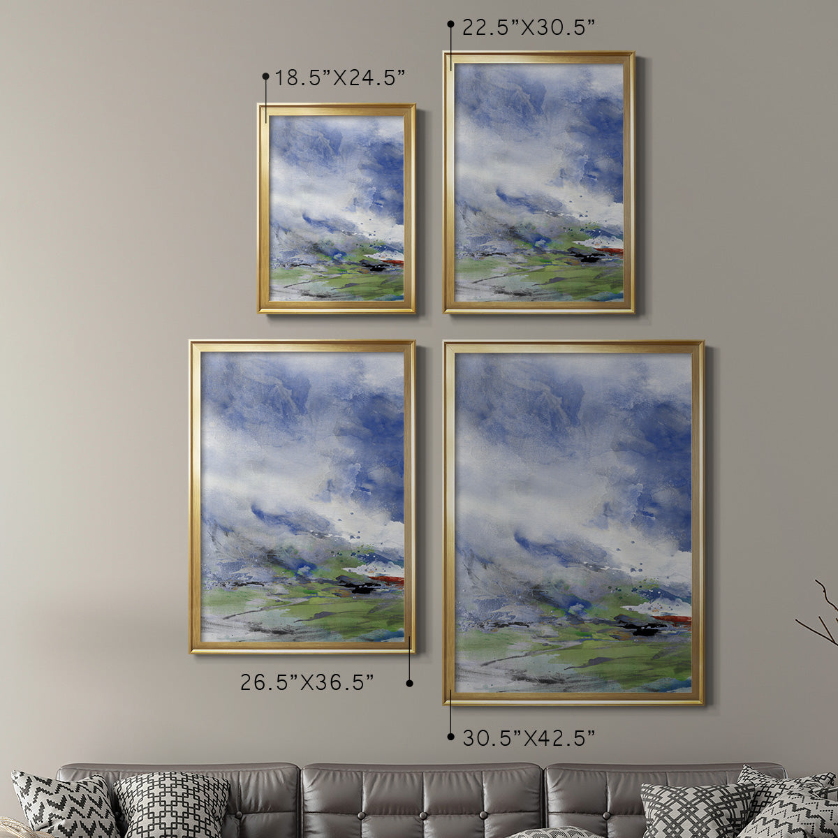 Spring Air - Modern Framed Canvas Print