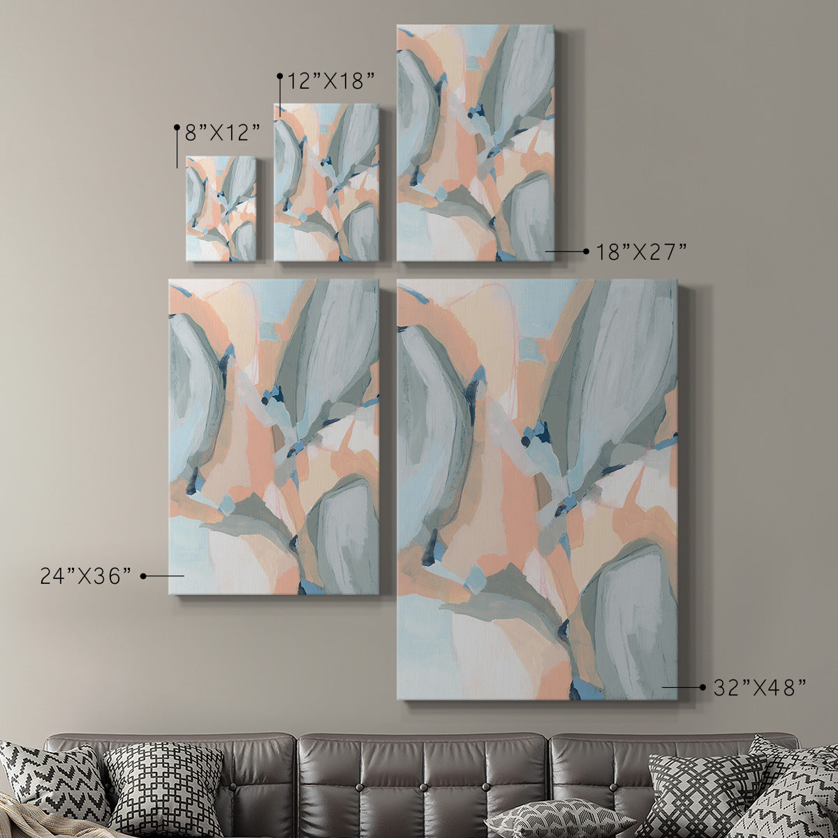 Pastel Cavern I Premium Gallery Wrapped Canvas - Ready to Hang