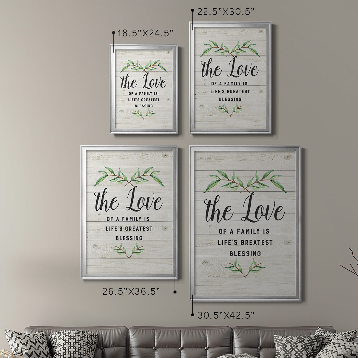 Love of a Family - Modern Framed Canvas Print