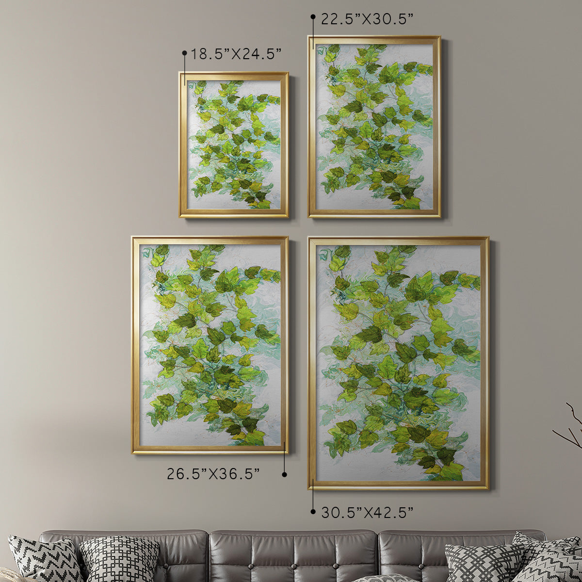 Ivy - Modern Framed Canvas Print