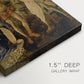 Close-up of a gallery-wrapped canvas corner showing a refined image with harmony and depth, highlighting texture and print detail.