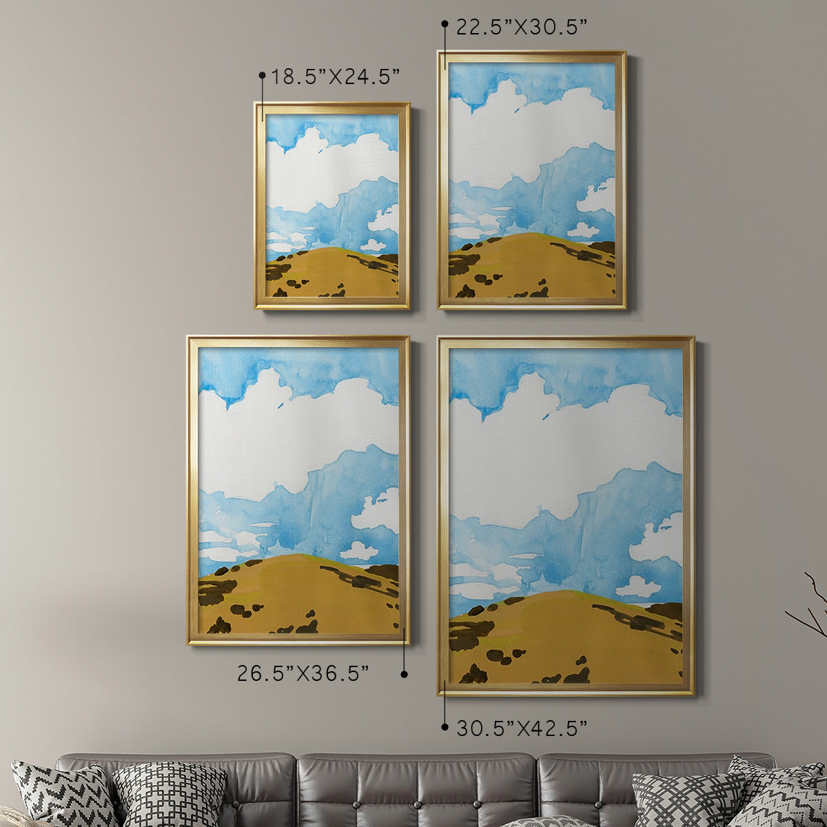 Summer Knoll I - Modern Framed Canvas Print