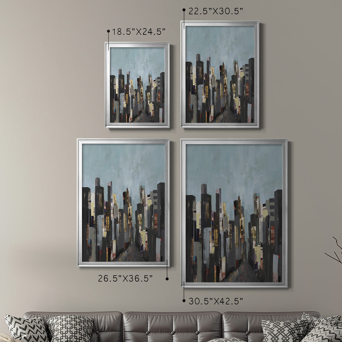 City Beat - Modern Framed Canvas Print