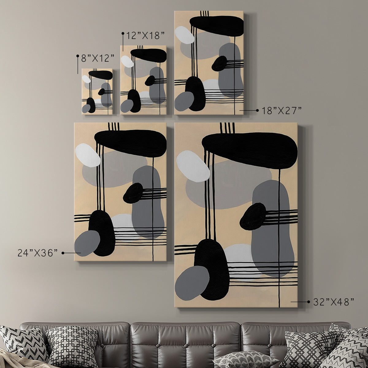 Interconnected Shapes II Premium Gallery Wrapped Canvas - Ready to Hang