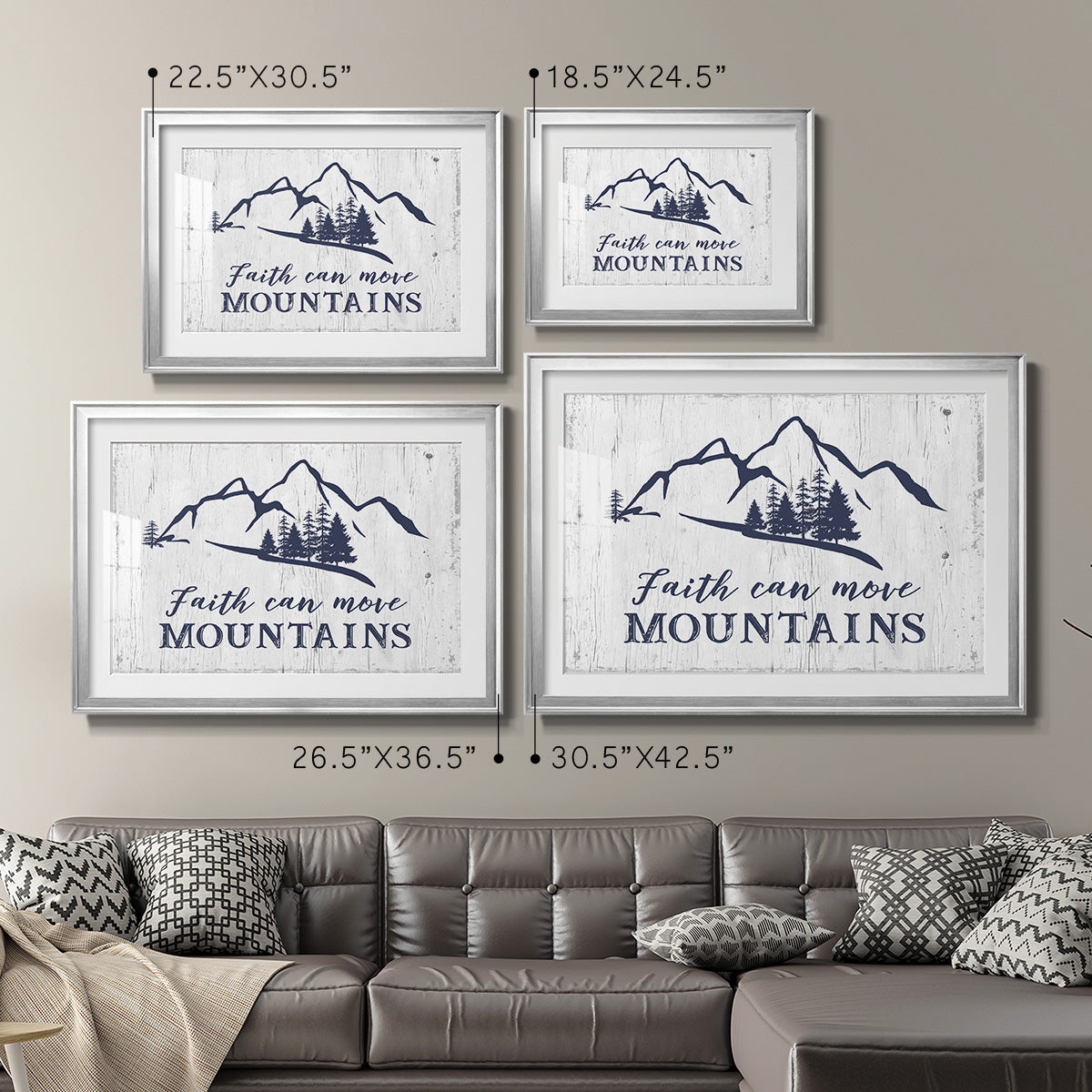Move Mountains - Modern Framed Art Print
