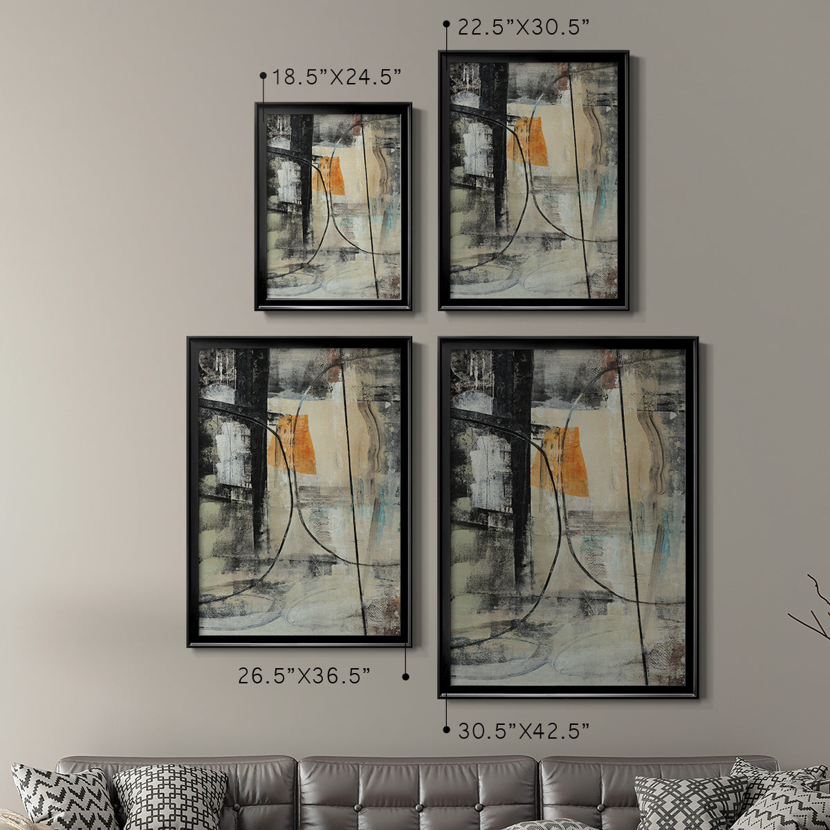 Persistence II - Modern Framed Canvas Print