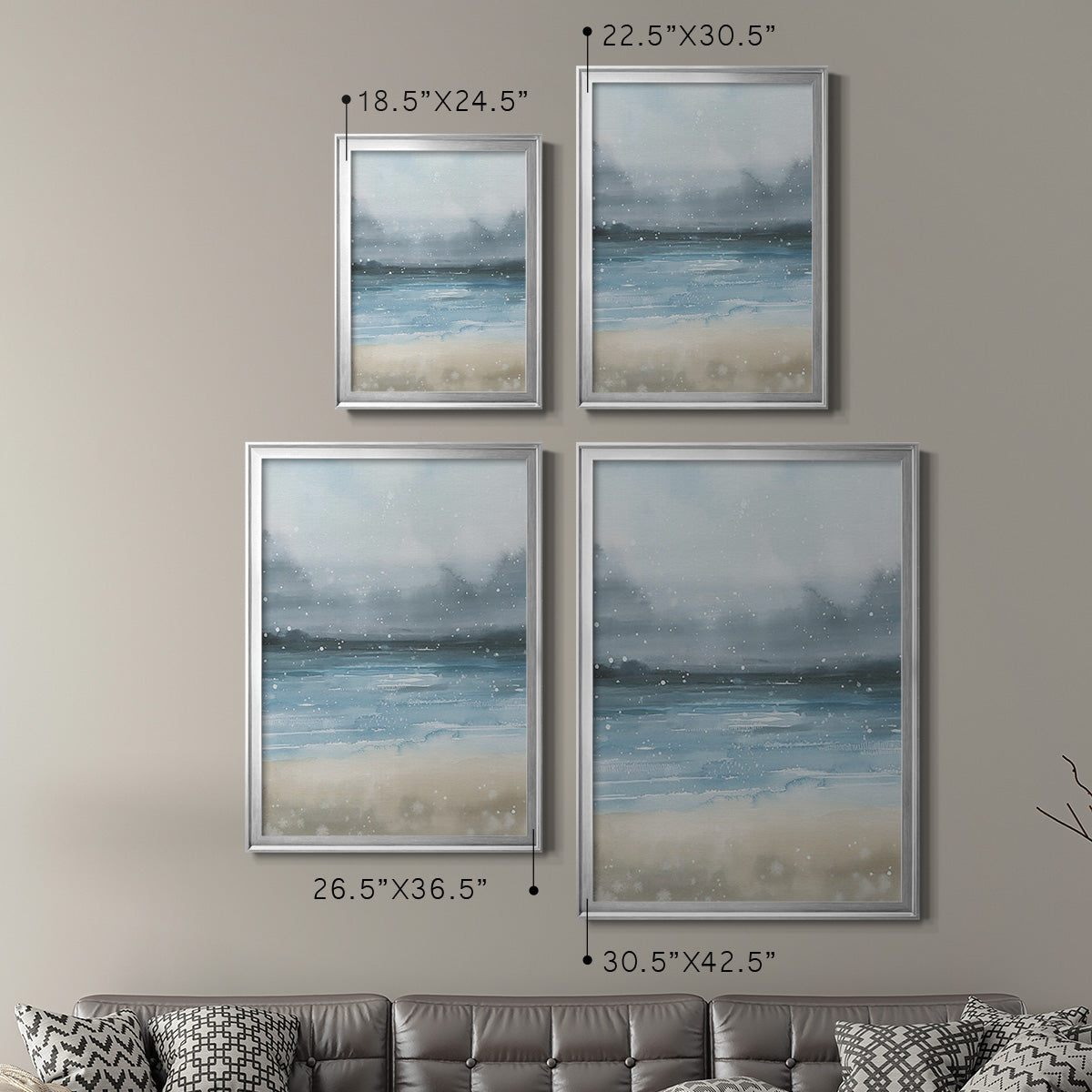 Stars and the Sea I - Modern Framed Canvas Print