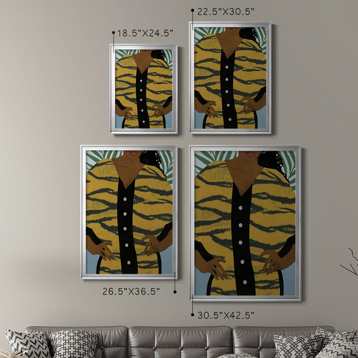 Her Style II - Modern Framed Canvas Print