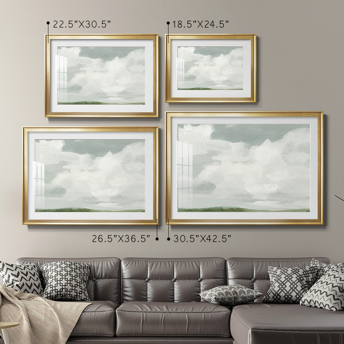 Gray Stone Sky I - Modern Framed Art Print
