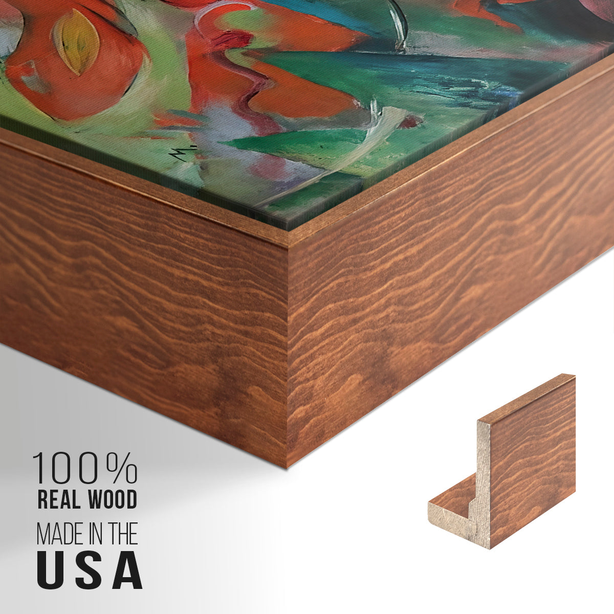 Fighting Forms, 1914 - Floater Framed Canvas Print