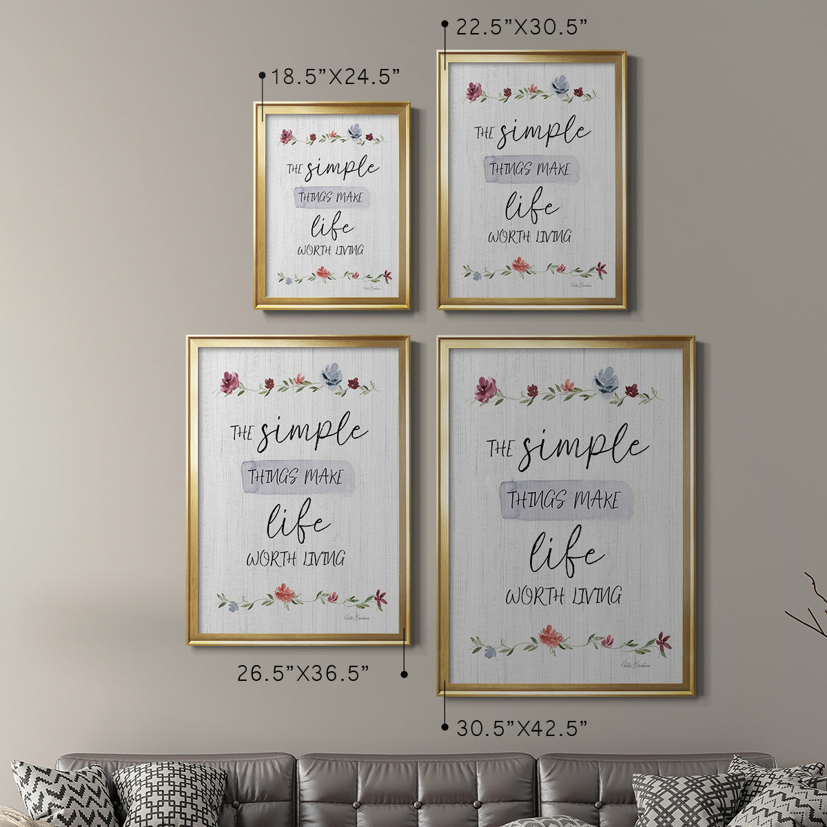 The Simple Things - Modern Framed Canvas Print