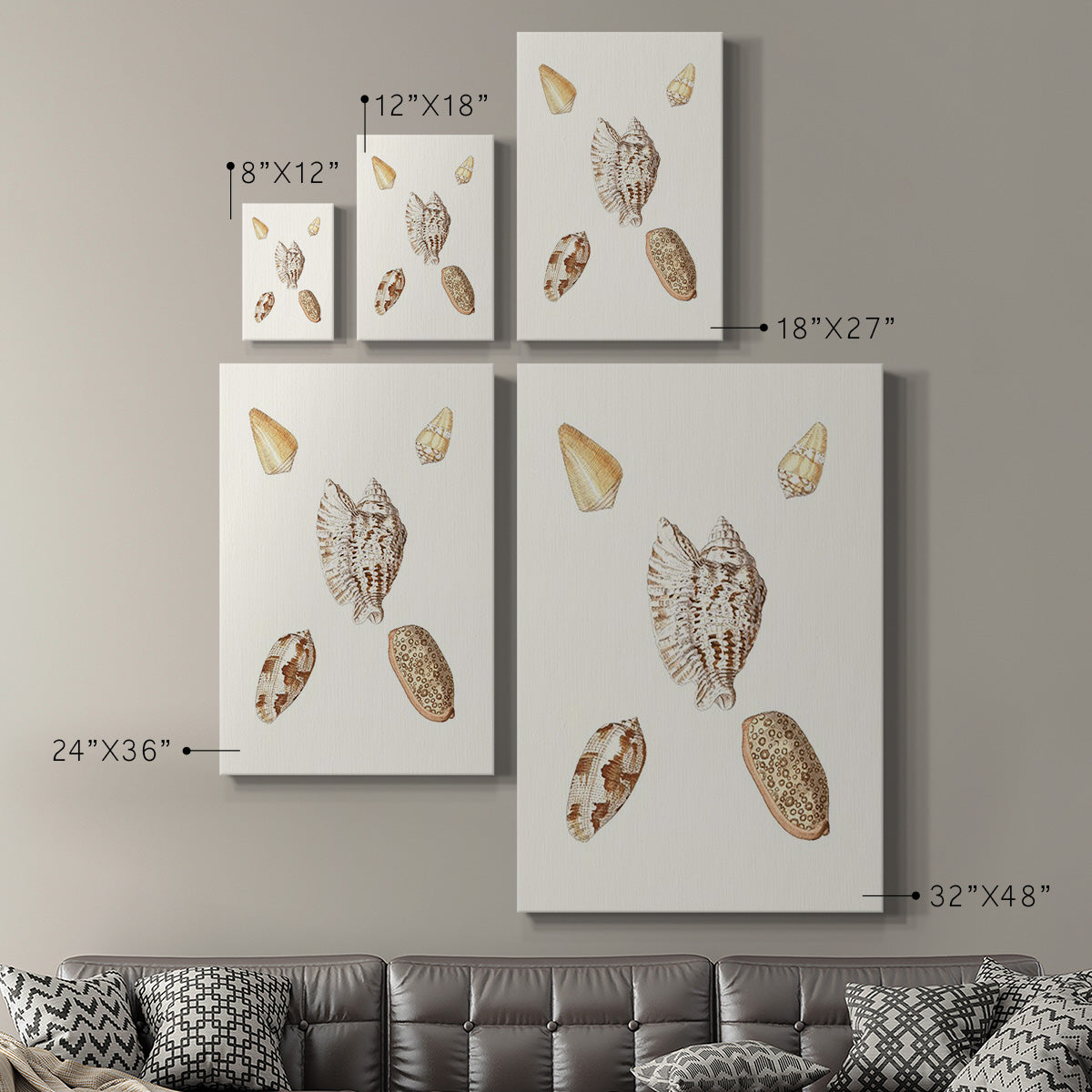 Pastel Knorr Shells VI - Canvas Art Print