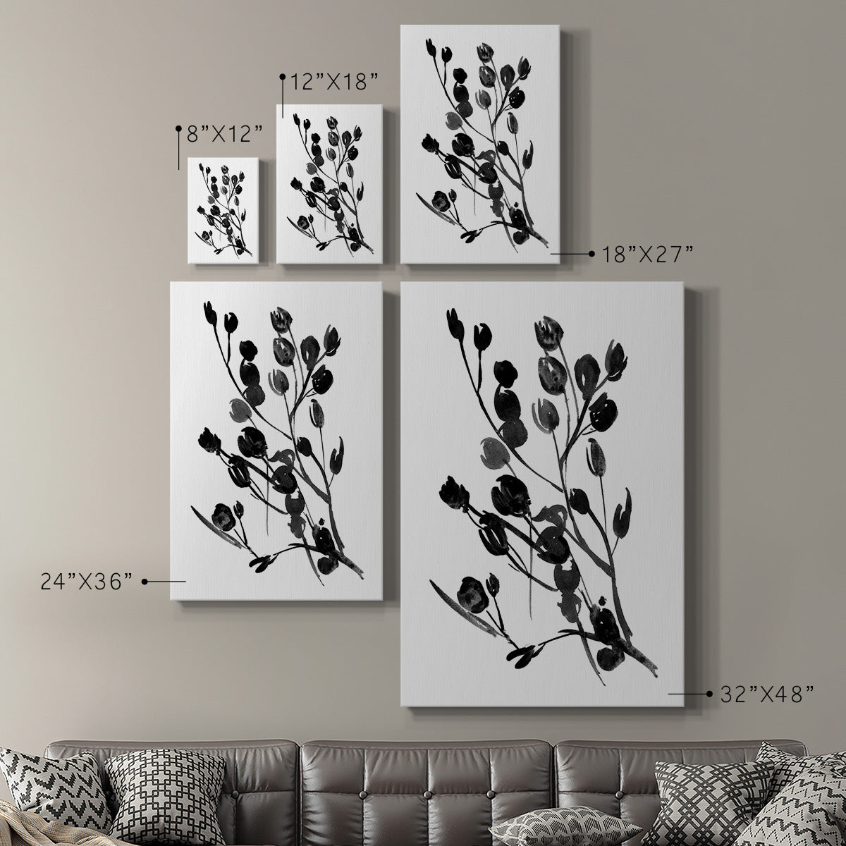 Expressive Floral I Premium Gallery Wrapped Canvas - Ready to Hang