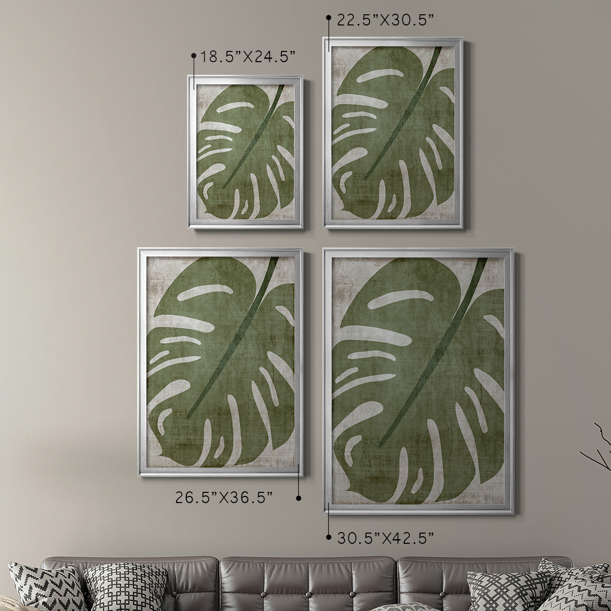 Island Greenery II - Modern Framed Canvas Print