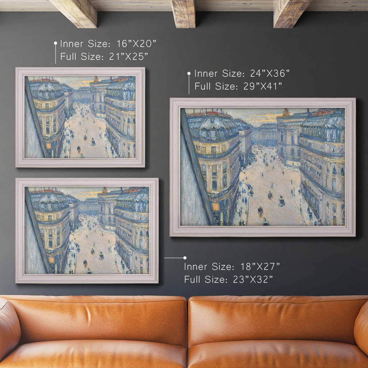 Halévy Street, View from the Seventh Floor - Ornate Framed Canvas Print