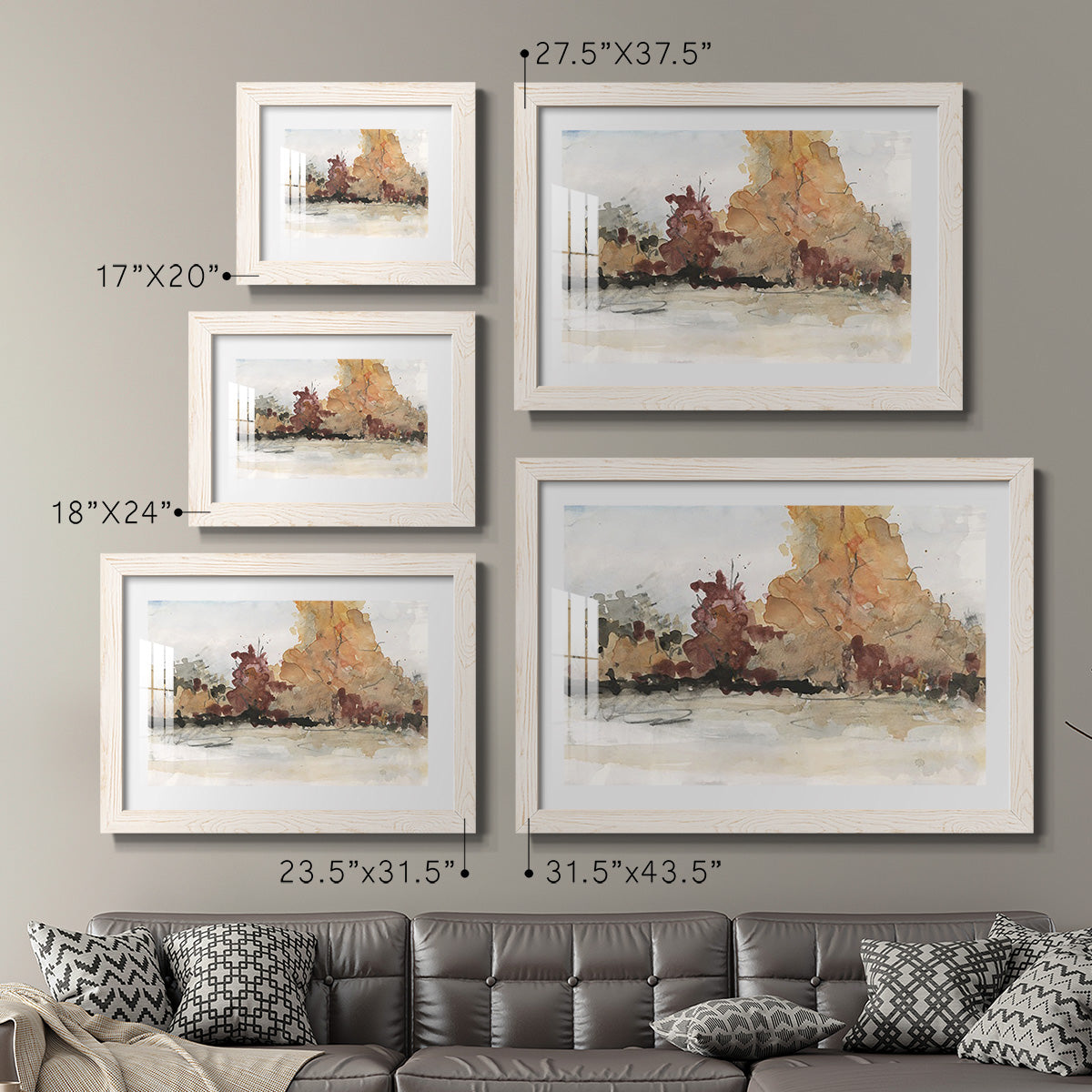 The Autumn View II - Barnwood Framed Art Print