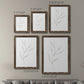 Size comparison chart for a set of two walnut barnwood framed canvas prints.