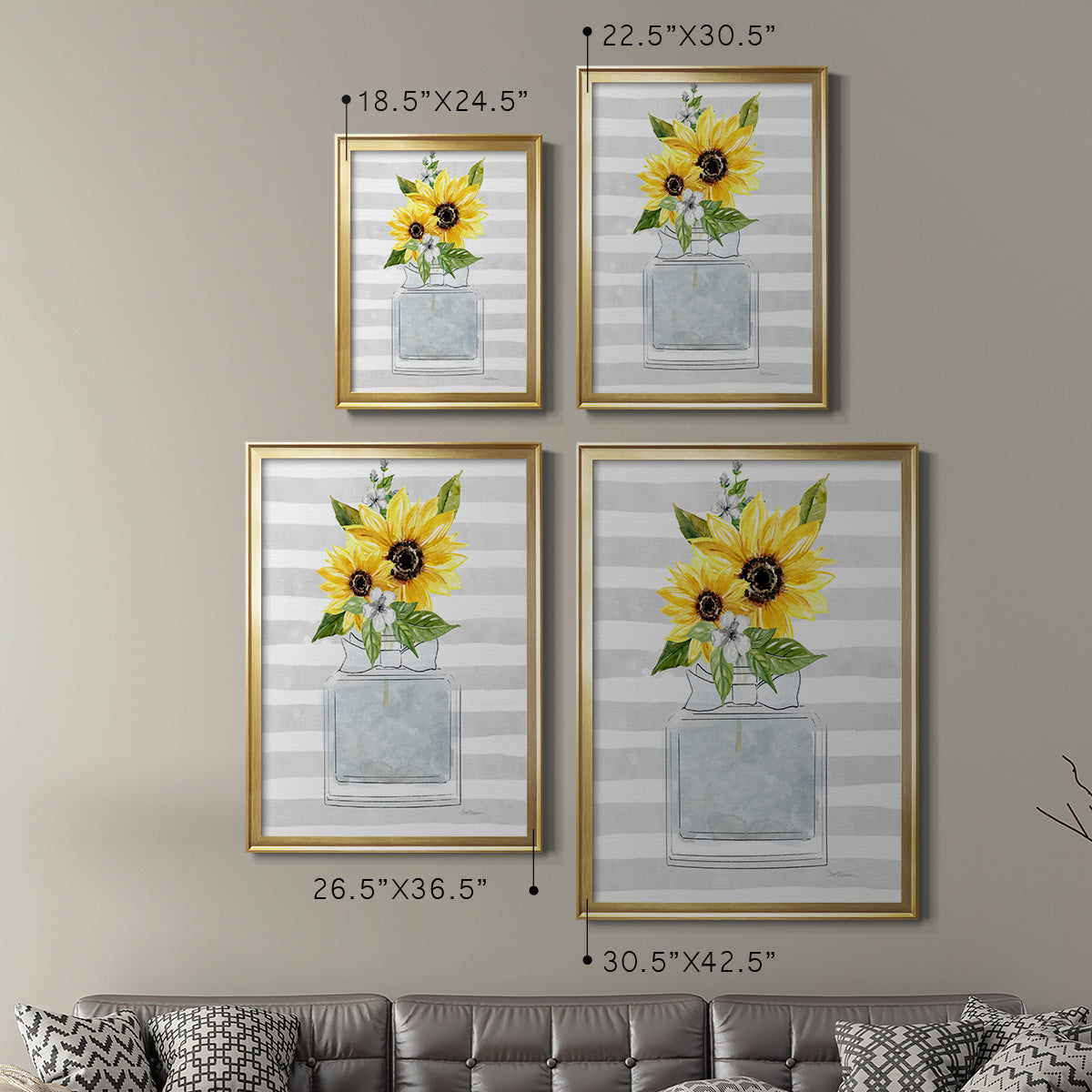 Sunflower Perfume II - Modern Framed Canvas Print