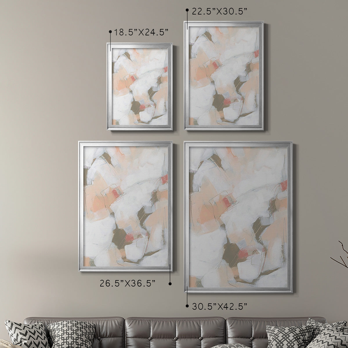 Sand Story II - Modern Framed Canvas Print