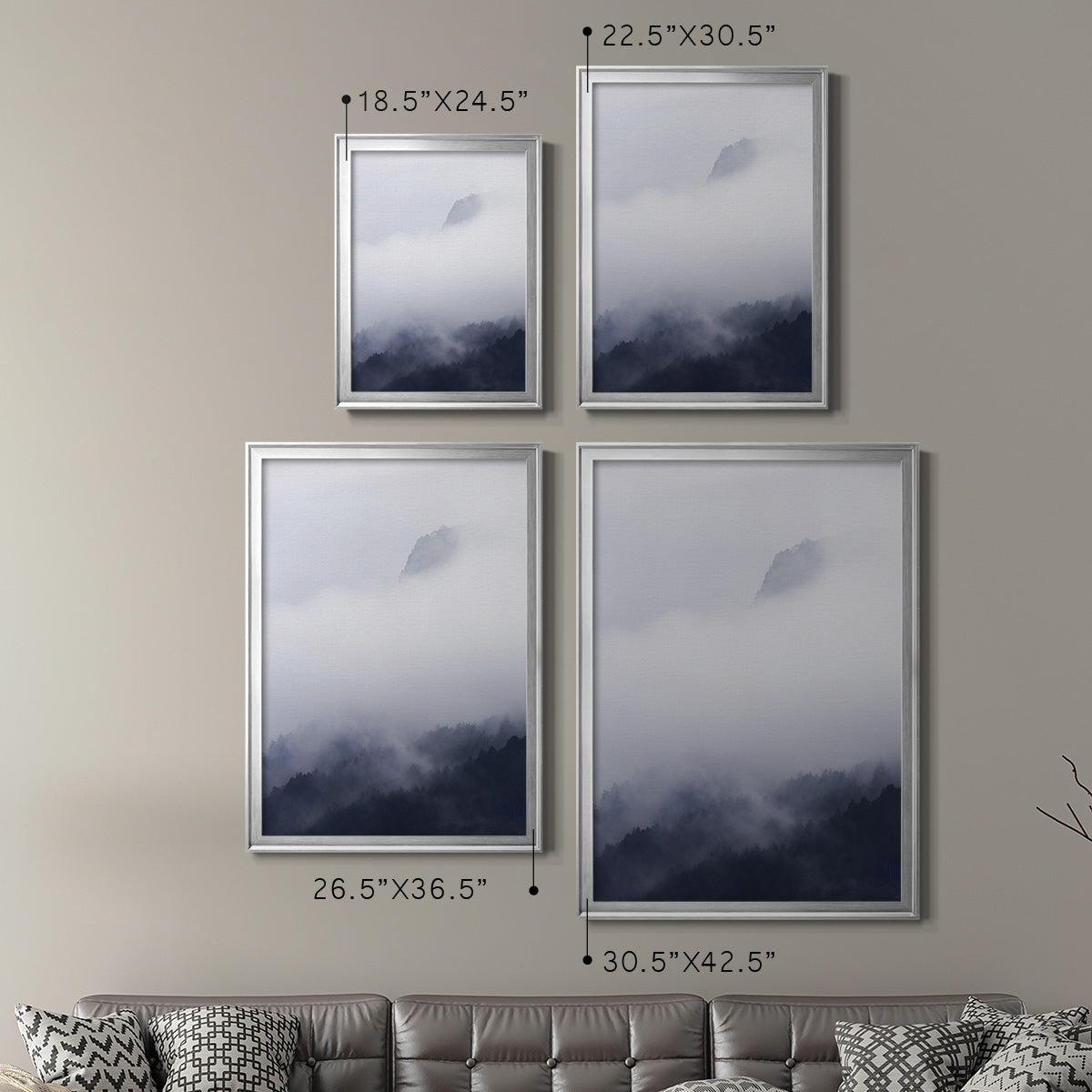 Above the Clouds - Modern Framed Canvas Print